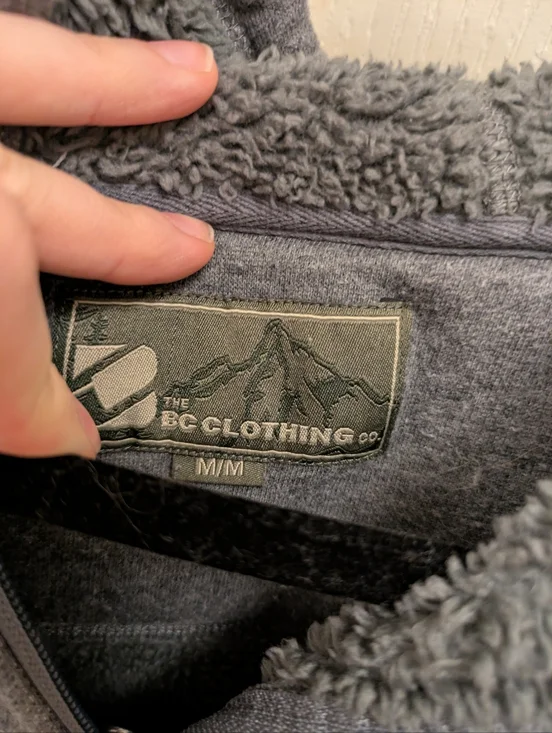 BC Clothing Cozy Gray Sherpa-Lined Zip Hoodie - Picture 3 of 5